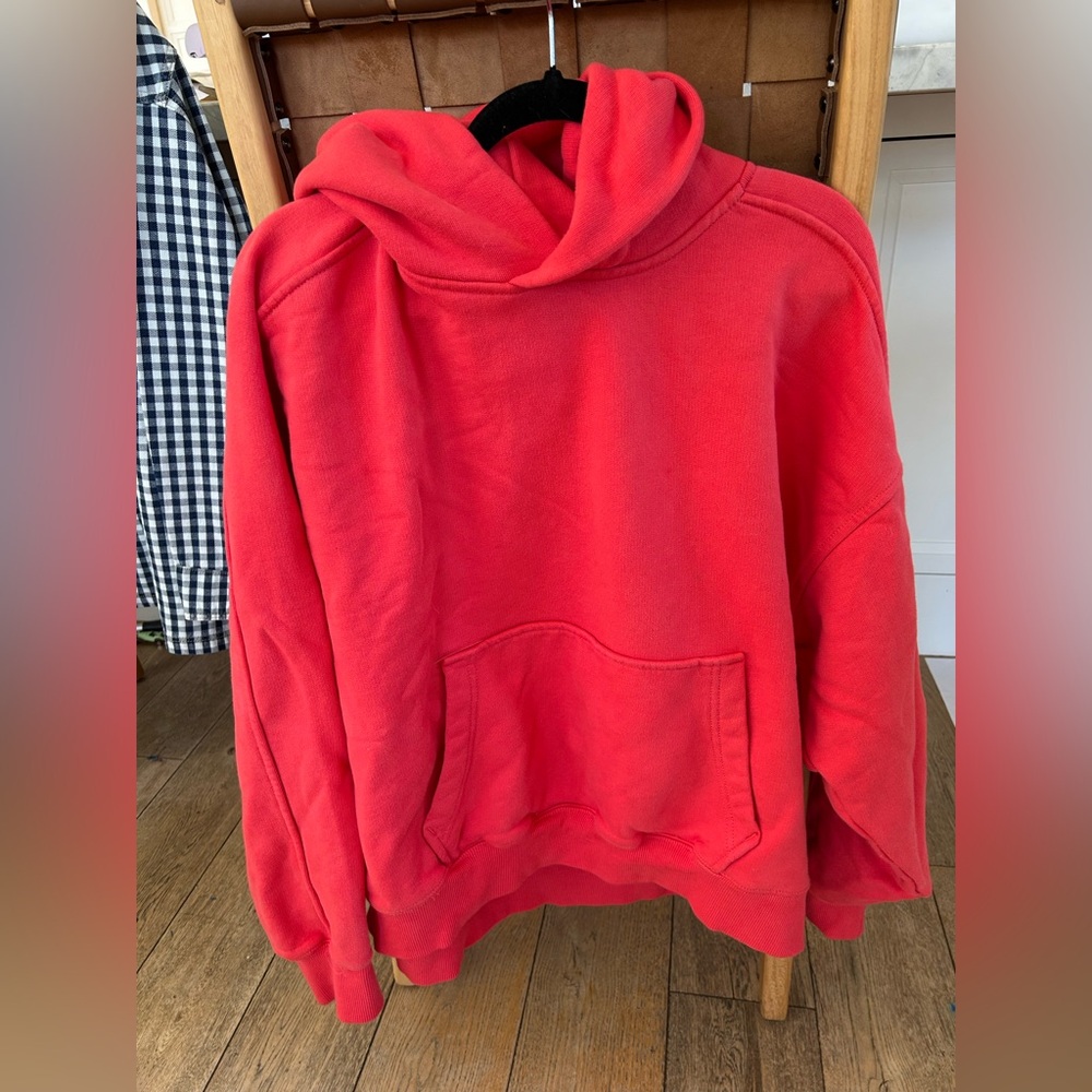 A Cut Above Flocked Buti Logo Hoodie in Rally Red Combo -  M - Picture 4 of 6